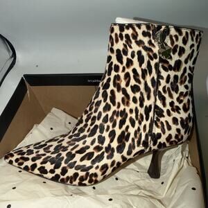 kate spade new york Women's Adele Downtown Leopard Haircalf Bootie 5.5